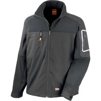 Pánská bunda Result Unisex pracovní softshellová bunda R302X Black-Black M