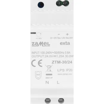 Centrální jednotka pro chytrou domácnost Spínaný zdroj na DIN lištu ZTM-30/24