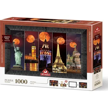 Dětské zboží ART PUZZLE Puzzle s rámem a lepidlem 3v1 Krvavý měsíc 1000 dílků