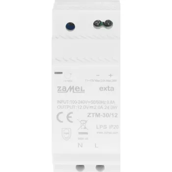Centrální jednotka pro chytrou domácnost Spínaný zdroj na DIN lištu ZTM-30/12