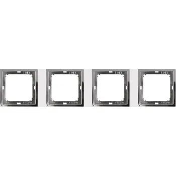 vypínač Rámeček čtyřnásobný - sklo černá