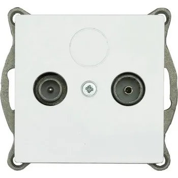 Stavebniny Zásuvka RTV průběžná bílá