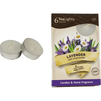 Svíčka Svíčka čajová LAVENDER WITH CAMOMILE 6ks MSC-TL1034