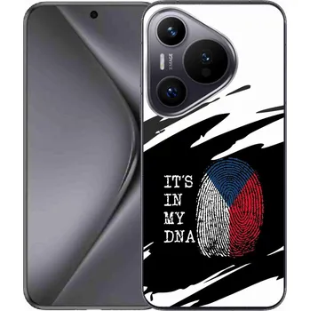 Vlajka Gelový kryt mmCase na Huawei Pura 70 - vlajka otisk prstu černobílé pozadí