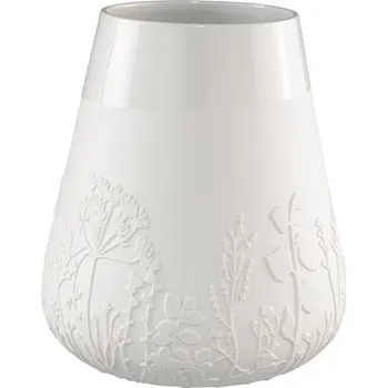 Váza Bílá porcelánová váza FLOWERS