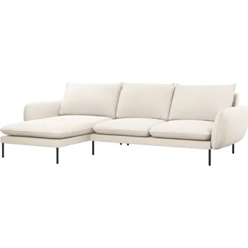 Pohovka Cosmopolitan Design Béžová bouclé rohová pohovka Vienna 255 cm, levá