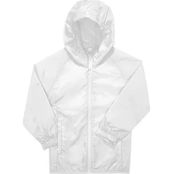 Dívčí bunda B&amp;C Dětská lehká větrovka JK001 White 5/6 (110/116)