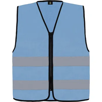 Pánská vesta Korntex Cologne Unisex bezpečnostní vesta na zip KX217 Sky Blue XL