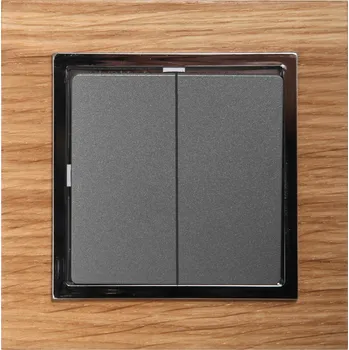 vypínač Dvojitý střídavý přepínač - dřevo buk - rámeček