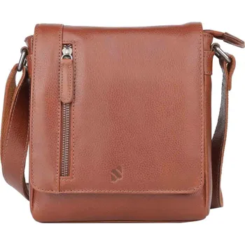 Pánská aktovka Pánská kožená taška přes rameno Sparwell Kenny - koňak