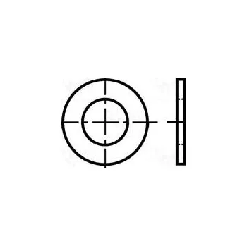 Šroub Podložka kulatá M2,5 D=5mm h=0,5mm mosaz Povlak nikl BN 566