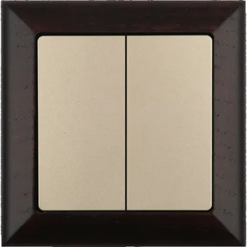 Stavebniny Žaluziový ovladač Premium - wenge písek strojek + klapka do vícenásobného rámečku - písek