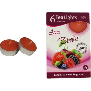 Svíčka Svíčka čajová BERRIES 6ks MSC-TL1004