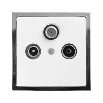 Stavebniny RTV zásuvka satelitní kompletní zásuvka - rámeček bílá bílá