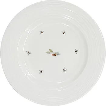 Talíř by inspire Porcelánový dezertní talíř Croft Berries 20,5cm, zelená/červená