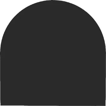 Krbová kamna Ocelová rohová podložka pod kamna, Vzor 3 půlkruhová 100x100cm černá