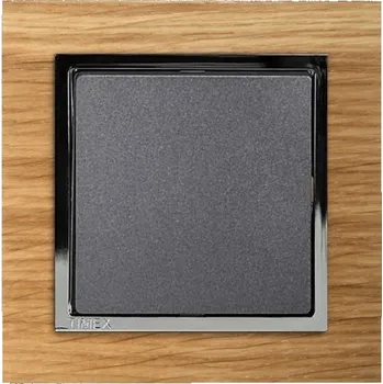 Stavebniny Křížový přepínač - dřevo kompletní vypínač - buk grafit