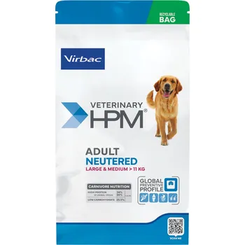 Krmivo pro psa 16kg Virbac Veterinary HPM Adult Neutered Large & Medium - suché krmivo pro psy
