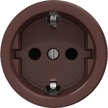 Elektrická zásuvka Kliklap - Retro zásuvka domovní bez rámečku SCHUKO 230V/16A hnědá