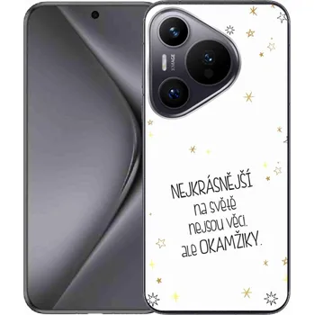 Pouzdro na mobilní telefon Gelový kryt mmCase na Huawei Pura 70 - citát 4 bílé pozadí