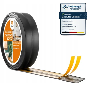 Podlahová lišta Dokončovací lišta samolepicí PVC černá 25x25mm 20m