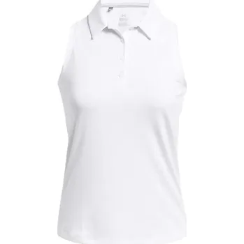 Dámské tričko Under Armour Playoff Sleeveless dámské polo, bílo/šedé dámské, XXL