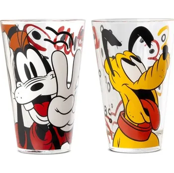 Sklenice EGAN Sada 2 sklenic Goofy a Pluto Forever & Ever 310 ml