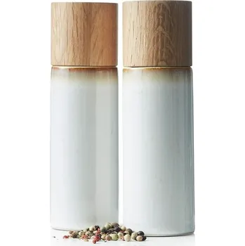 Mlýnek na koření Sada mlýnků na pepř a sůl Bitz krémové 2 ks