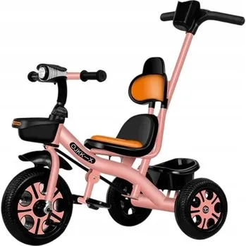 Dětská tříkolka TŘÍKOLKA S PEDÁLY - DĚTSKÉ KOLO + VODICÍ TYČ + SVĚTLO