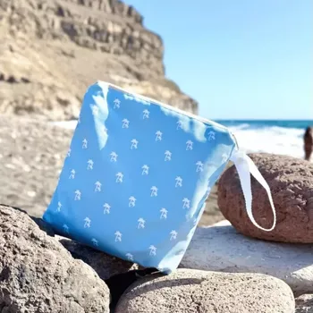 Dámské plavky Green Smile Obal na plavky, Modré palmy - malý