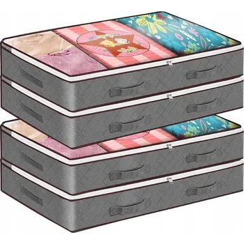 Úložný box 4X Úložný box na oblečení Organizér do skříně Kontejnery 90l