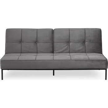 Pohovka Rozkládací pohovka s funkcí spaní Perugia VIC sametová 3místná šedá do obýváku moderní Actona