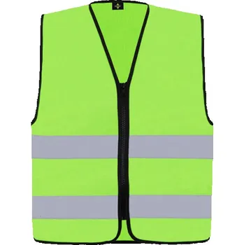 Korntex Cologne Unisex bezpečnostní vesta na zip KX217 Lime Green S