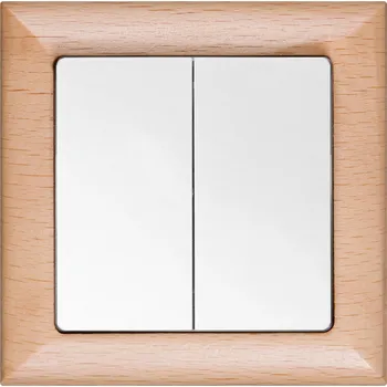 Stavebniny Žaluziový ovladač Premium vratný - buk - bílá kompletní vypínač - buk bílá