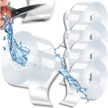 Lepicí páska Vodotěsná oboustranná montážní páska sada 5 ks 5m průhledná NANO