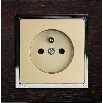 Stavebniny Zásuvka jednoduchá - dřevo kompletní zásuvka - wenge písek