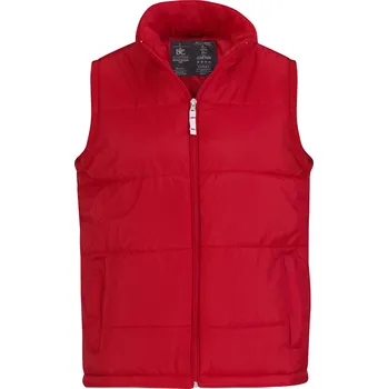 Pánská vesta B&C Bodywarmer Pánská prošívaná vesta JM930 Red S
