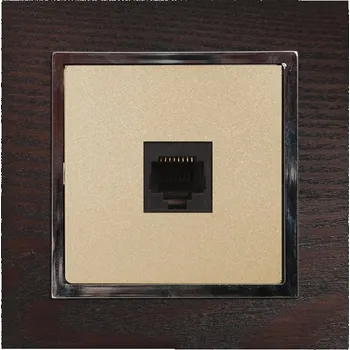Stavebniny Datová zásuvka 8 pin rámeček - wenge