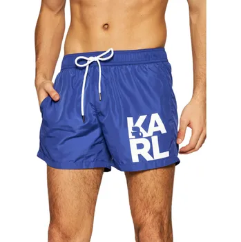 Pánské plavky Karl Lagerfeld KL21MBS02 pánské šortky modré