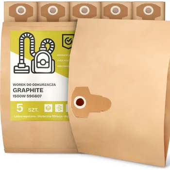 Sáček do vysavače 5x SÁČEK do VYSAVAČE Graphite 1500W 59G607 Papírový 2-vrstvý SÁČKY 2A