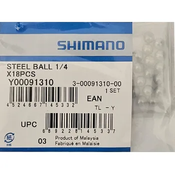 Vrták Kuličky do náboje kola Shimano WHR540/550/500R/WH5600-R 1/4" 18 ks