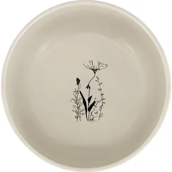 Nádobí Clay Keramická miska Cream Garden ø 15 cm, smetanová/černá