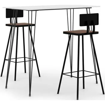 Jídelní set 3dílný barový set bílý IM_3057832