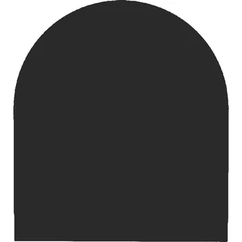 Krbová kamna Plechová rohová základna pod kamna Vzor 5 půlkruhový 80x90 cm černá