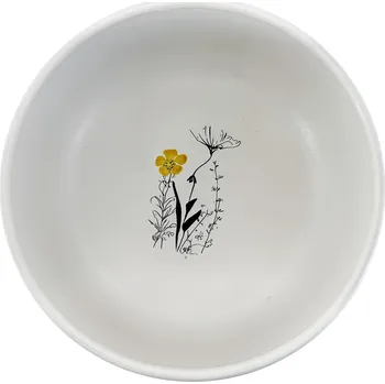 Clay Keramická miska Cream Garden Color ø 15 cm, smetanová/černá