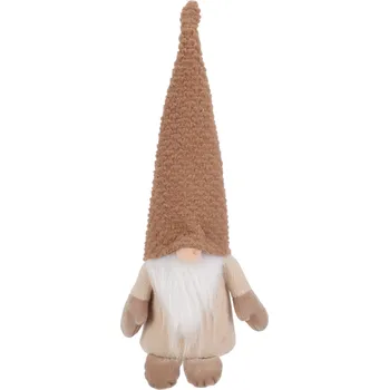 Vánoční dekorace H&L Vánoční skřítek Pixie 12x12x42cm, vzorovaná čepice