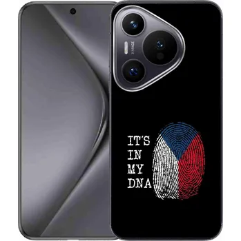 Vlajka Gelový kryt mmCase na Huawei Pura 70 - vlajka otisk prstu černé pozadí