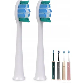 Elektrický zubní kartáček DEDRA 2 ks extra měkký kartáček pro SONISSIMO NEO bílý, nový model NEO