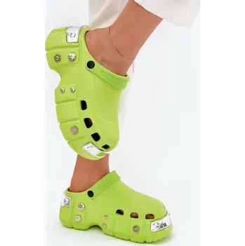 Dámská obuv Dámské Pantofle Na Masivní Platformě Korina Barva: Zelená, Velikost: 40/41