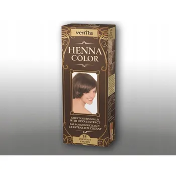 Barva na vlasy Venita Henna Color tónovací balzám s extraktem z henny 14 Kaštan 75 Ml